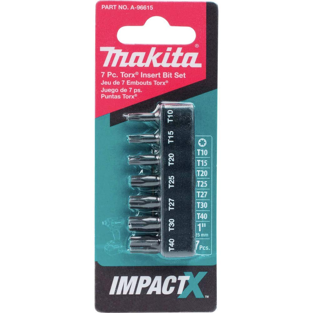 Makita A-96615 Impactx 7 Piece Torx 1″ Insert Bit Set