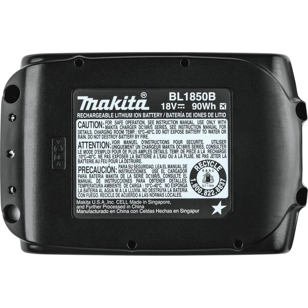 Makita BL1850B-2 18V LXT Lithium-Ion 5.0Ah Battery, 2/pk, Black