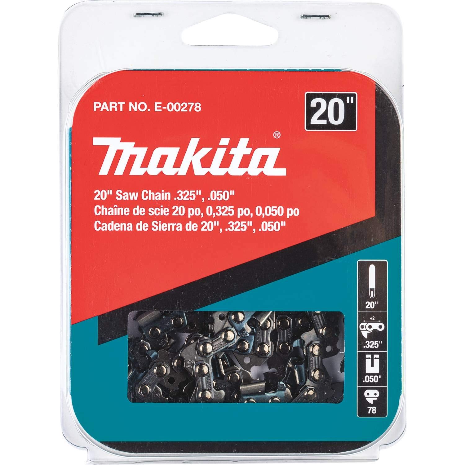 Makita E-00278 20" Saw Chain, .325", .050"