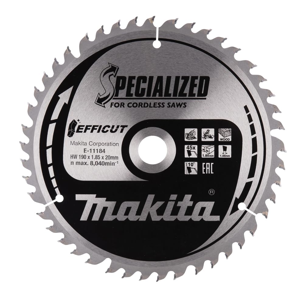 Makita E-11128 7-1/2" 45T Carbide-Tipped Max Efficiency Miter Saw Blade