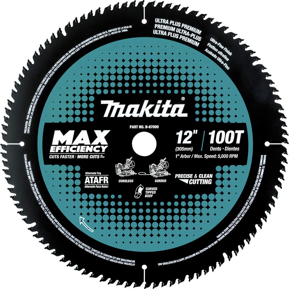 Makita B-67000 12" 100T Carbide-Tipped Max Efficiency Miter Saw Blade