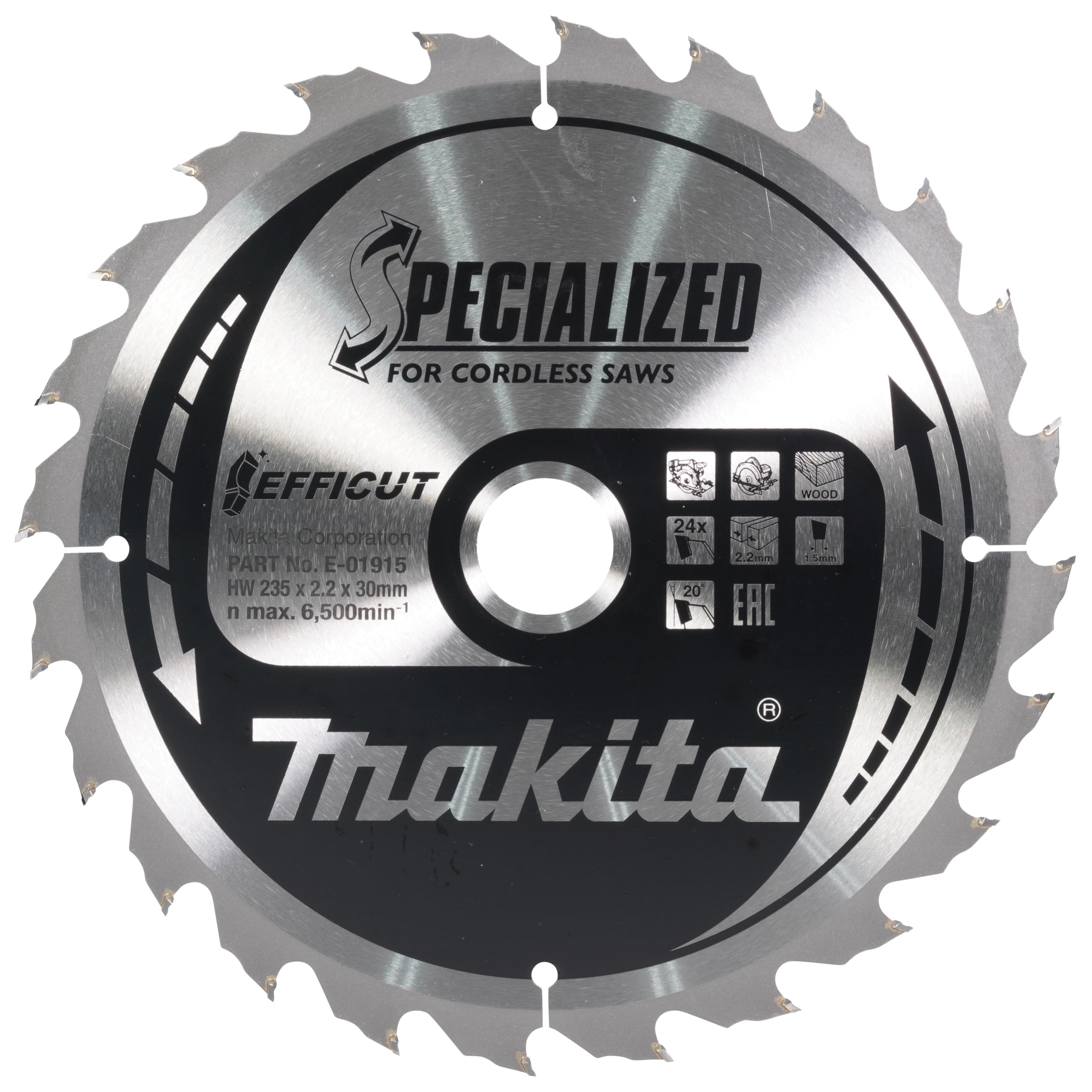 Makita E-01965 9-1/4" 24T Carbide-Tipped Max Efficiency Circular Saw Blade, Framing