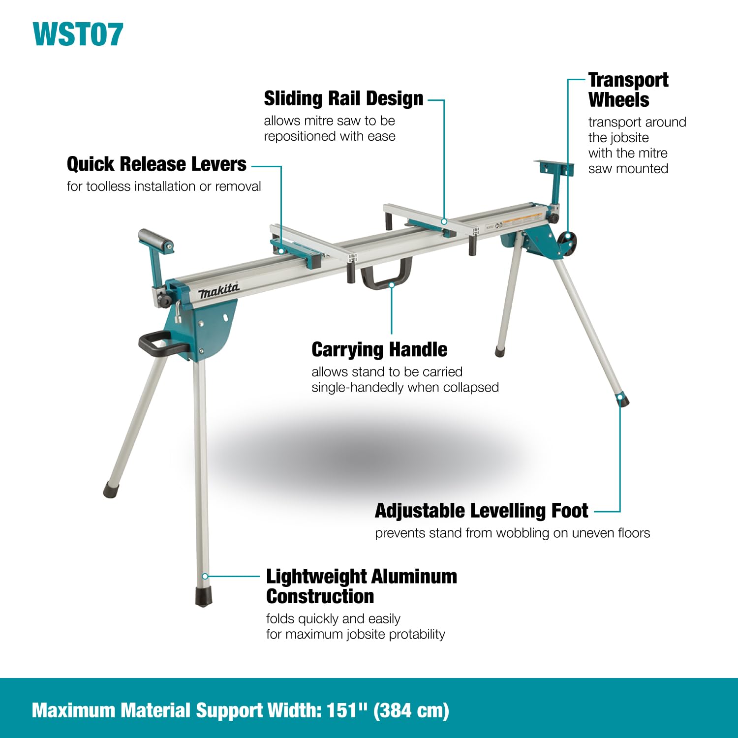 Makita WST07 Folding Miter Saw Stand
