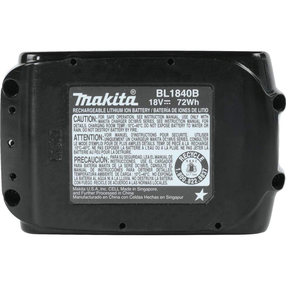 Makita BL1840B-2 18V LXT Lithium-Ion 4.0Ah Battery Twin Pack, Black