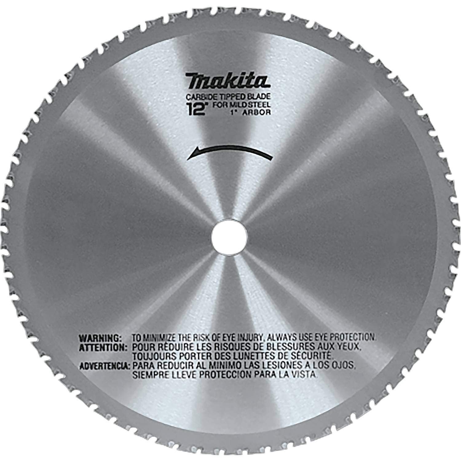 Makita A-90532 12-Inch 60-Teeth Dry Ferrous Metal Cutting Saw Blade with 1-Inch Arbor , Silver