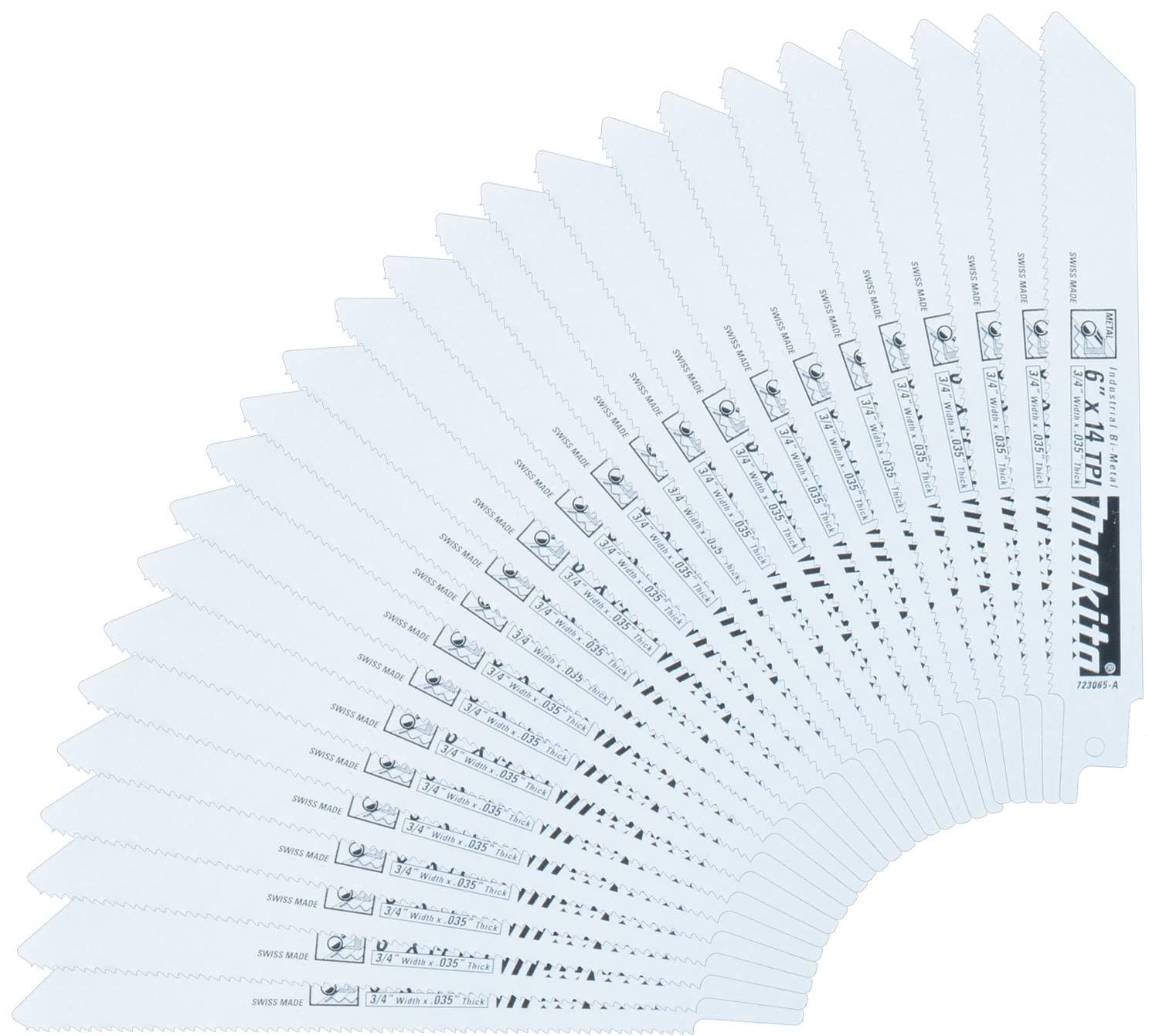 Makita 723065-A-100 6-Inch 14-TPI All Purpose Reciprocating Saw Blade