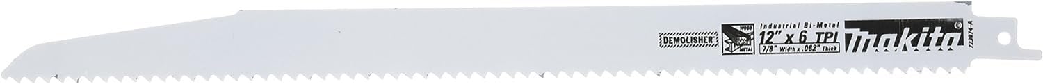 Makita 723074-A-3 12-Inch 6-TPI Demolition Reciprocating Saw Blade
