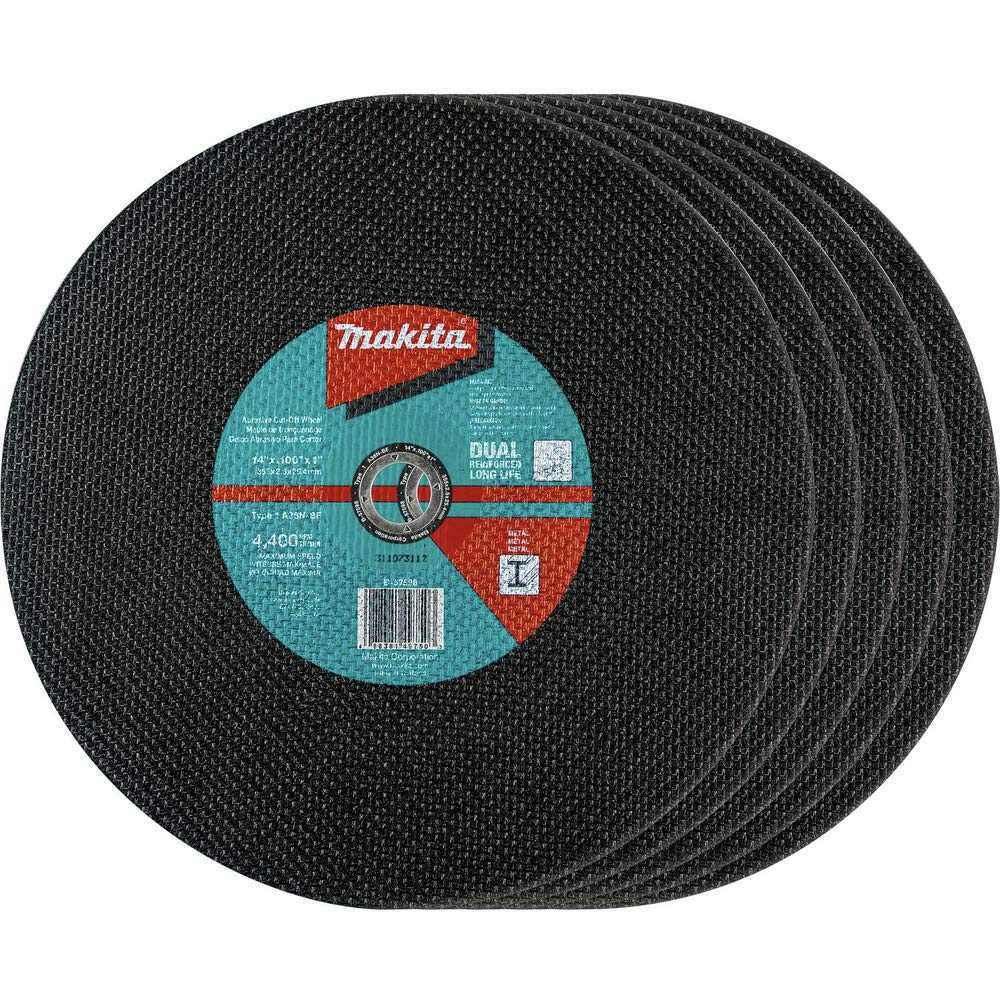 Makita B-57598-5 14" x 1" x 3/32" Abrasive Cut-Off Wheel, 5/Pk