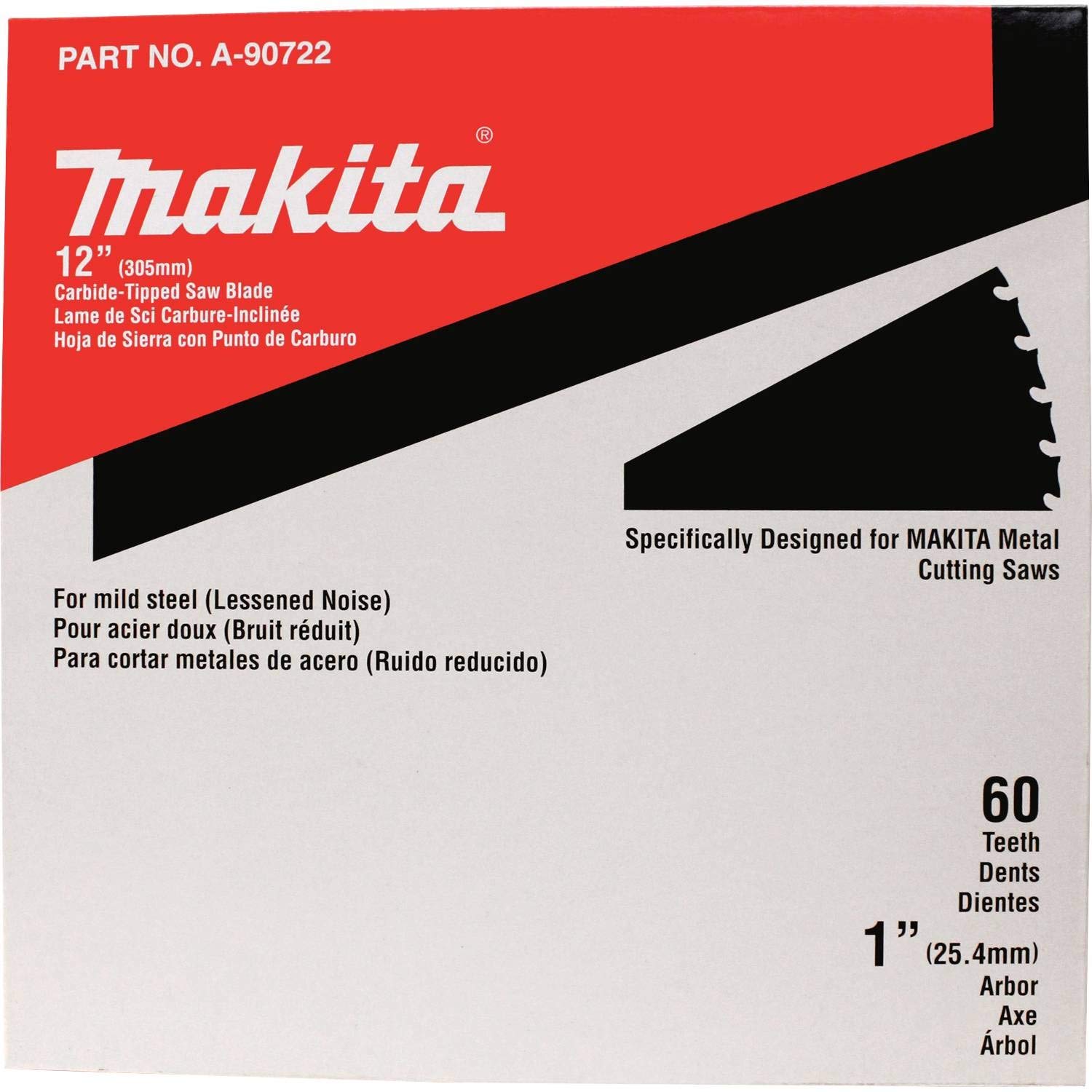 Makita A-90722 12-Inch 60-Teeth General Purpose Carbide-Tipped Saw Blade, Silver