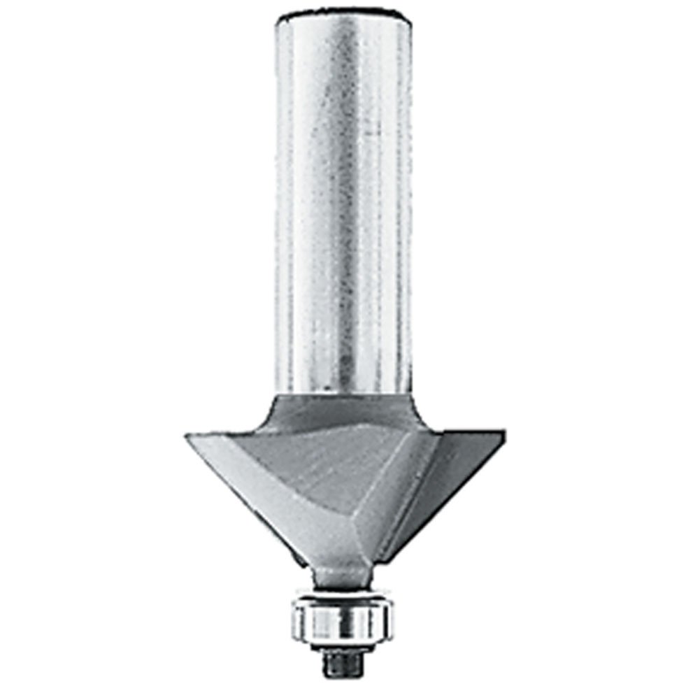 Makita 733124-4A 45 Degree Chamfering 2 Cutting Flutes, 1/4-Inch Shank Carbide Tip Router Bit,Silver
