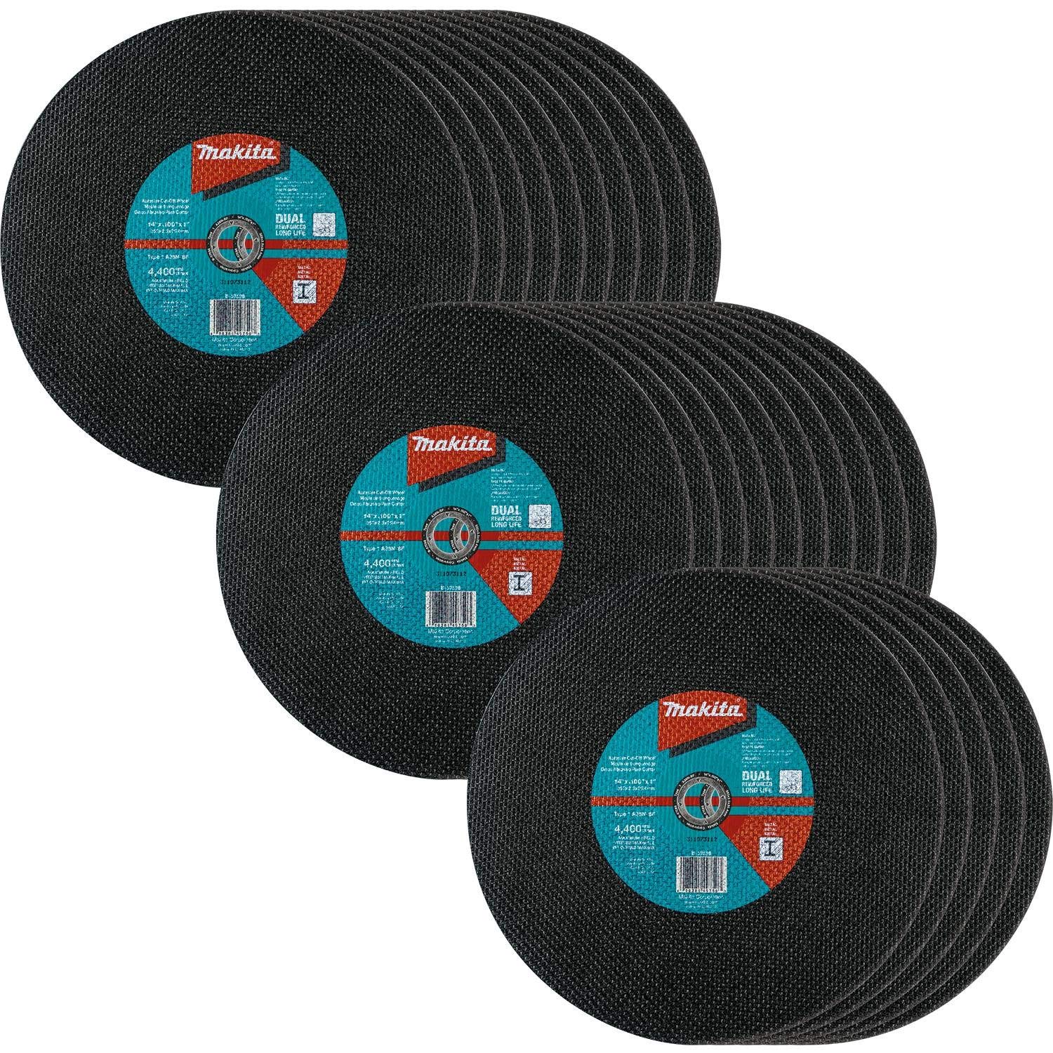 Makita B-57598-25 14" x 1" x 3/32" Abrasive Cut-Off Wheel, 25/Pk