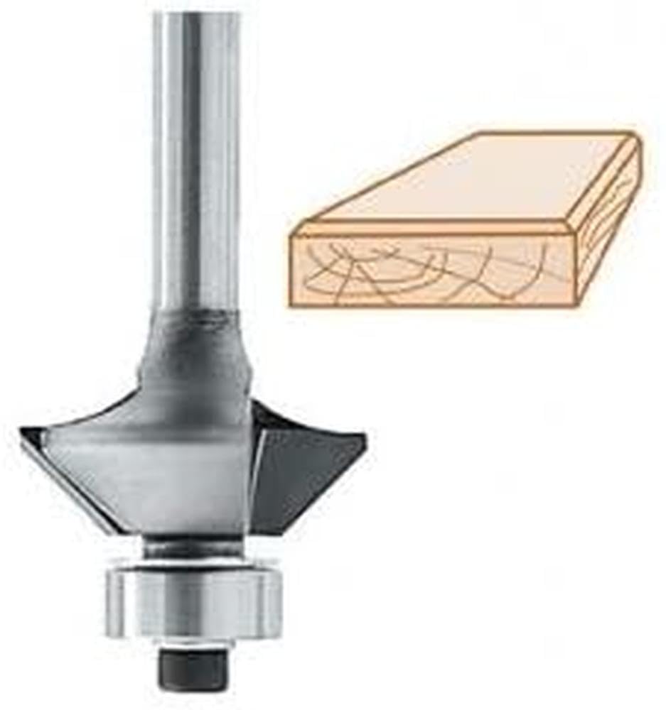Makita 733128-3A Router Bit, 15 Degree Bevel Trim, 2 Flute, 1/4-Inch SH, C.T.