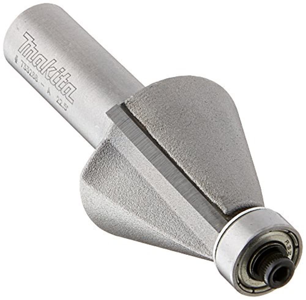 Makita 733288-A Router Bit 22.5 Degree Chamfer 7/8-Inch Length, 2 Flute, 1/2-Inch SH, C.T.